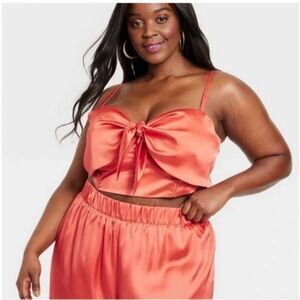 NWT Black History Month Sammy B for Target Orange Tie Front Bustier Small